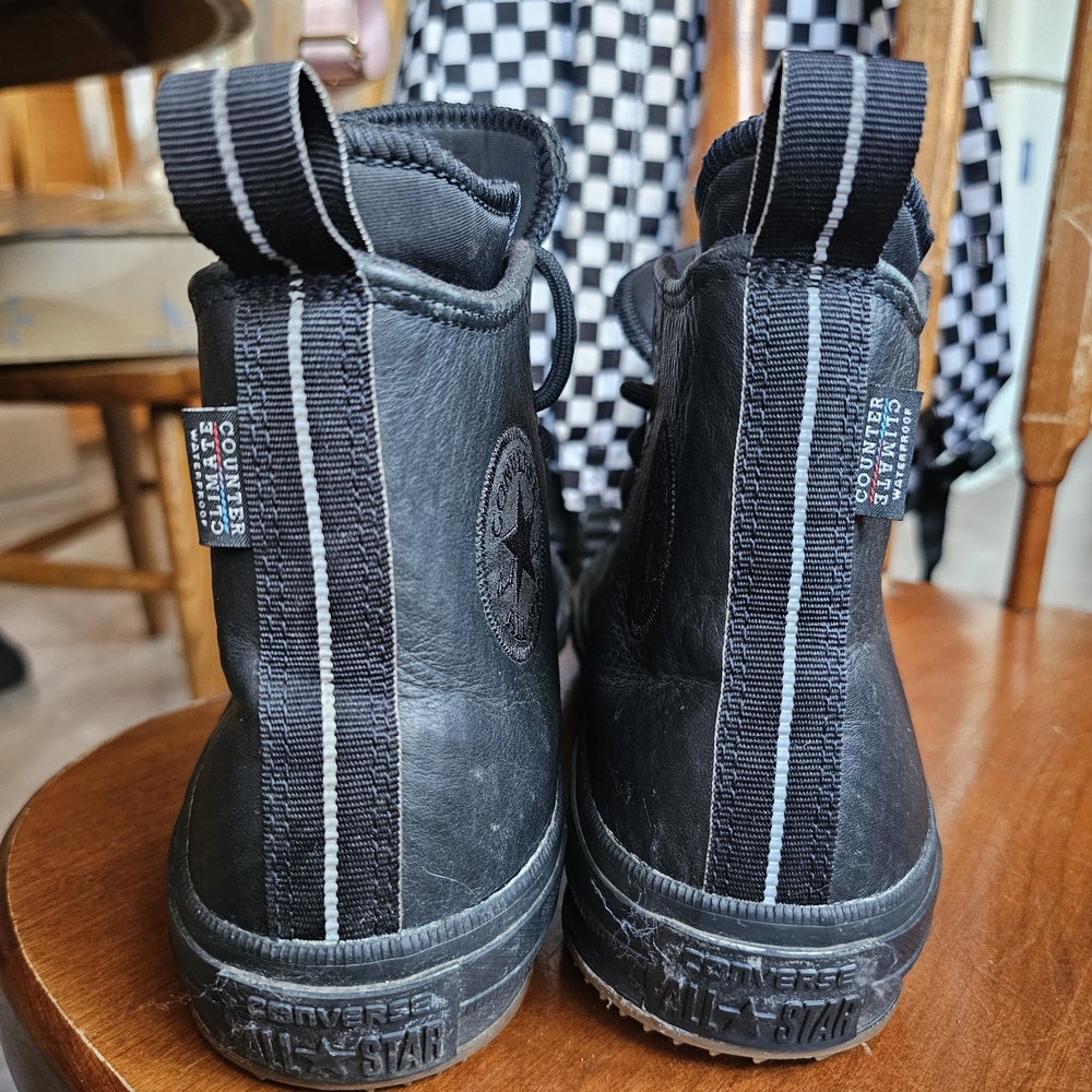 Waterproof Converse Men's Black High-Top Sneakers - Picture 10 of 11
